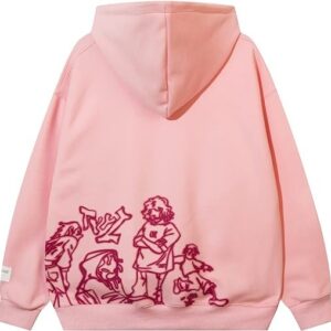 pink graphic hoodie