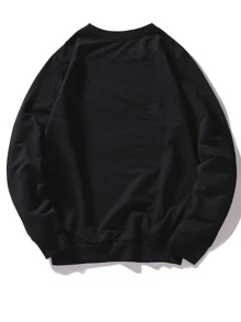 manfinity men car and letter graphic sweatshirt