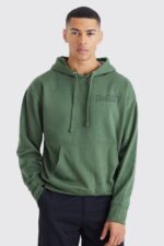 oversized homme bear graphic hoodie