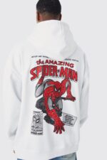 oversized spiderman license hoodie